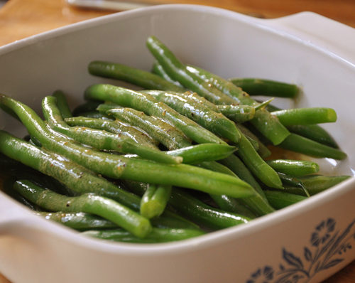 green beans and vinagrette