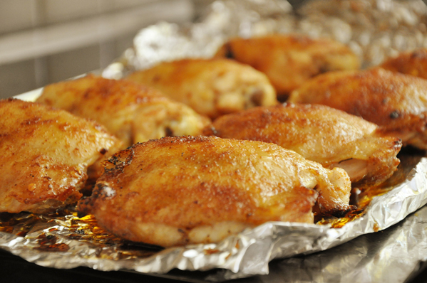 spicy honey glazed chicken thighs