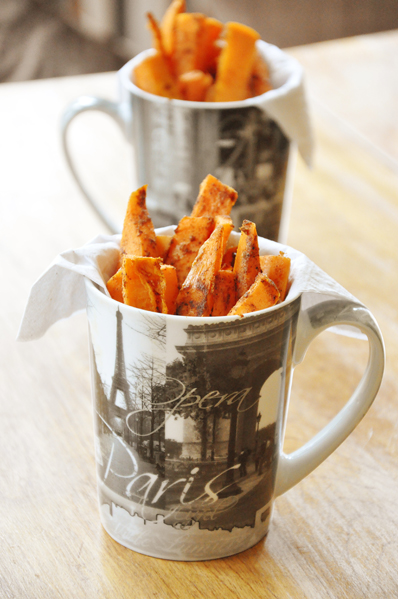 baked spicy sweet potato fries