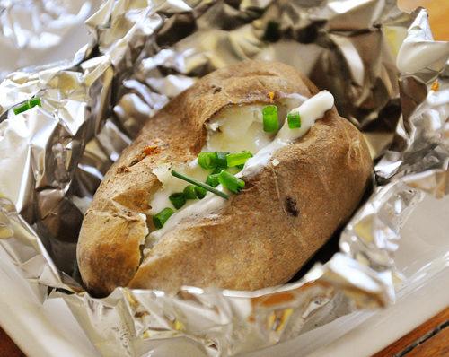 baked potato on the bbq