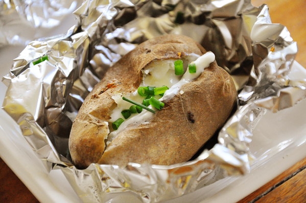 Baked Potatoes on the Barbecue