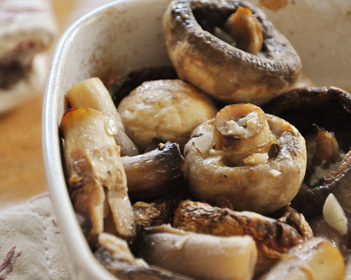 roasted mushrooms