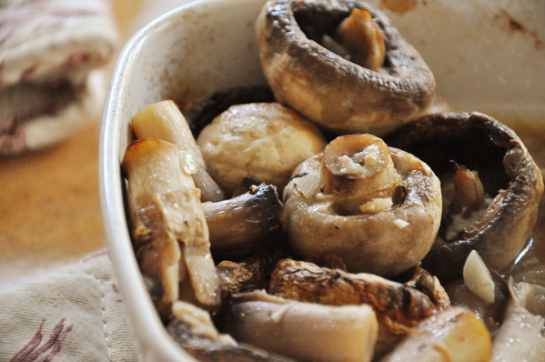 roasted mushrooms