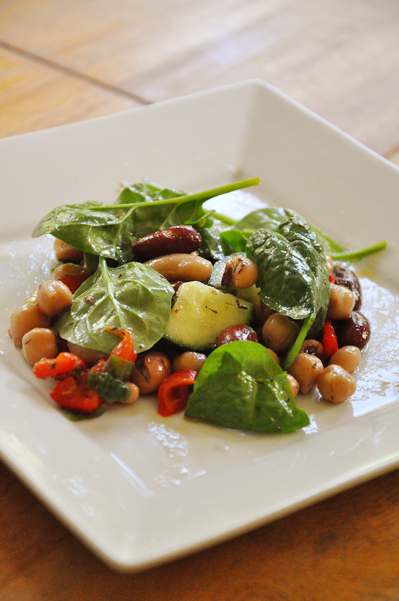 summer salad with fresh vegetables