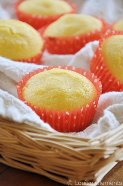 Corn muffins in a wicker basket