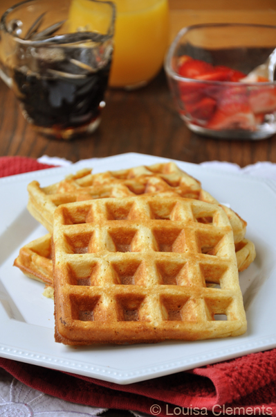 Gluten Free Belgian Waffles are fluffy and sweet just like normal waffles and are the perfect gluten-free brunch recipe to make for guests. | livinglou.com