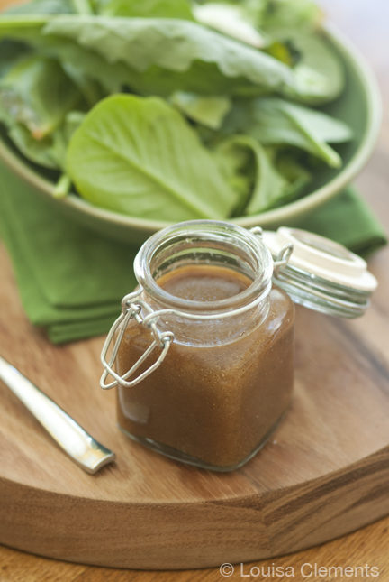 balsamic vinaigrette with a spinach salad