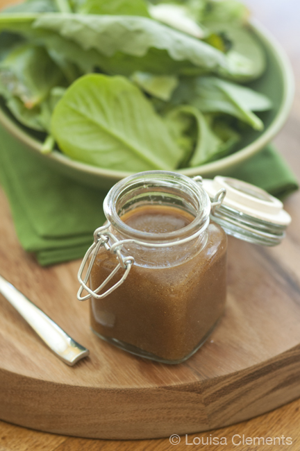 balsamic vinaigrette with a spinach salad