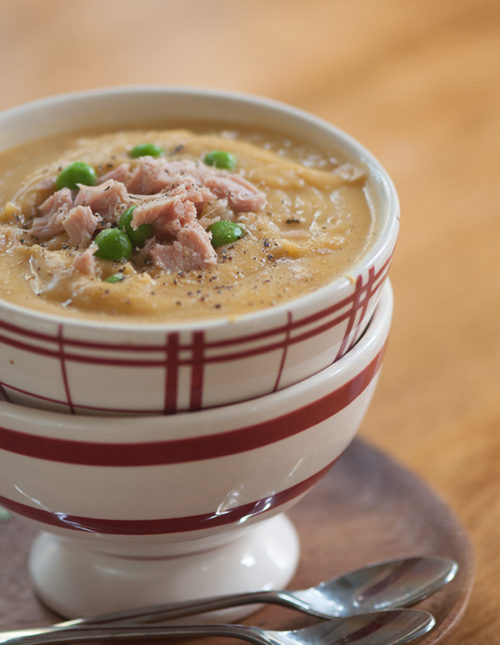 Split Pea and Ham Soup in a bowl