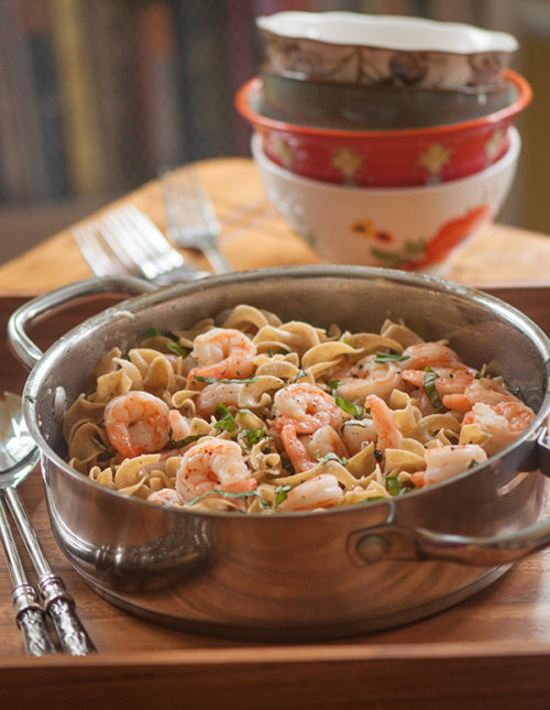 Pasta with Shrimp and Basil