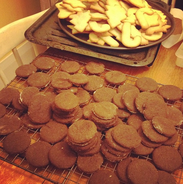 Cookies waiting to be decorated
