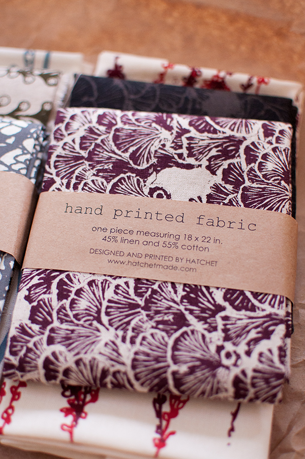 hand printed fabrics Hatchet Made