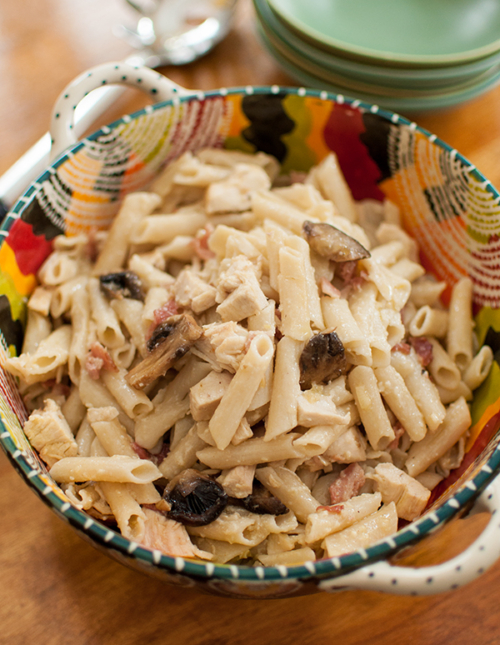 Mushroom and Bacon Pasta