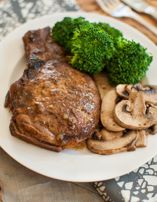 Sage and Balsamic Glazed Pork Chops