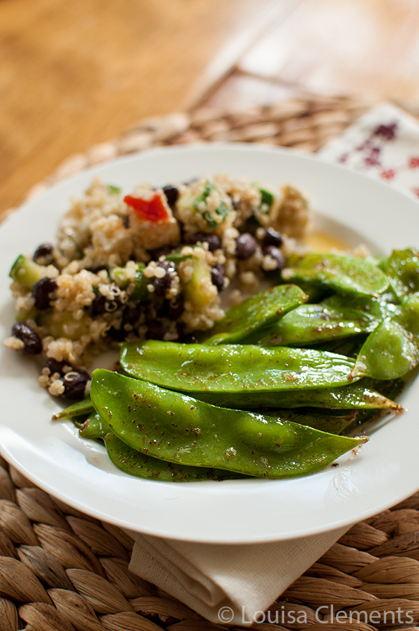 brown butter snow peas