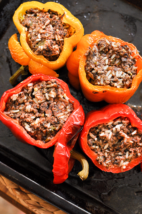 beef and mushroom stuffed peppers