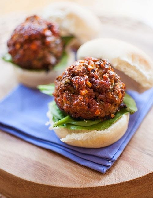 beef and mushroom meatball sliders