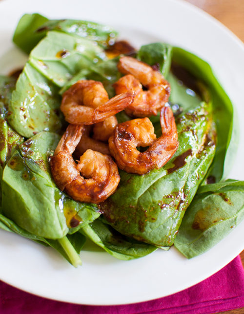 shrimp and spinach salad