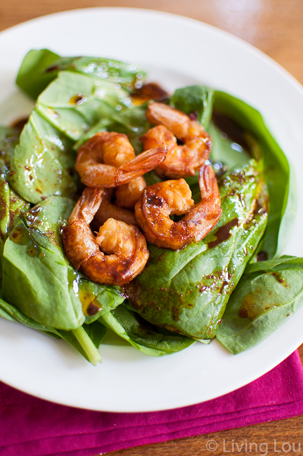 shrimp and spinach salad