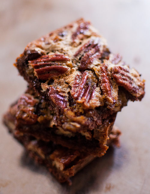 double chocolate pecan pie bars