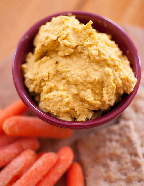 curried homemade hummus