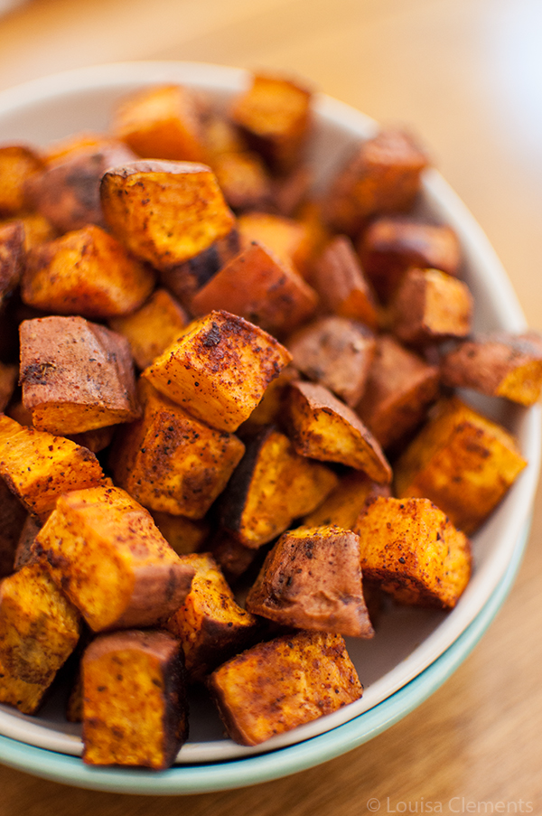 Cinnamon Chili Roasted Sweet Potatoes — Living Lou