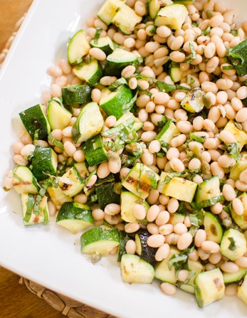 Grilled zucchini salad is the ultimate vegetarian summer dish. | livinglou.com