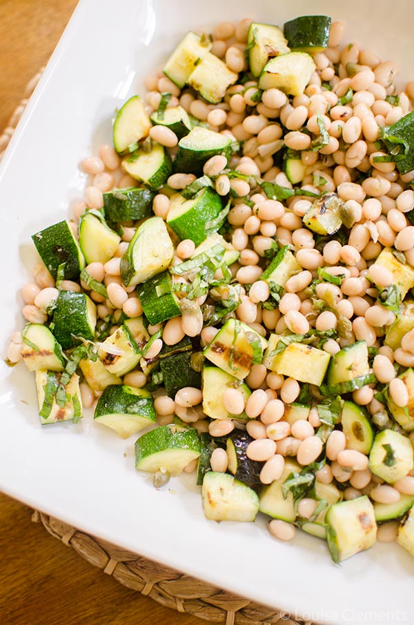 Grilled Zucchini And Bean Salad