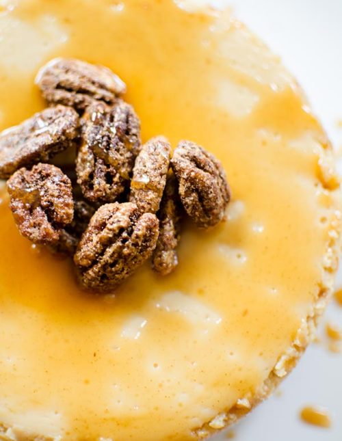 A recipe for caramel apple cheesecake that uses cinnamon and an apple caramel sauce to bring your favourite fall flavours into a decadent and rich dessert. #whatscooking | livinglou.com