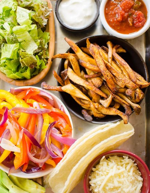 A vegetarian twist on the Mexican favourite, these fajitas are made with meaty king oyster mushrooms. | livinglou.com