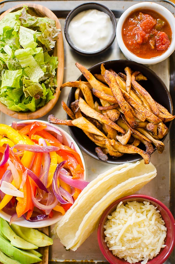 A vegetarian twist on the Mexican favourite, these fajitas are made with meaty king oyster mushrooms. | livinglou.com