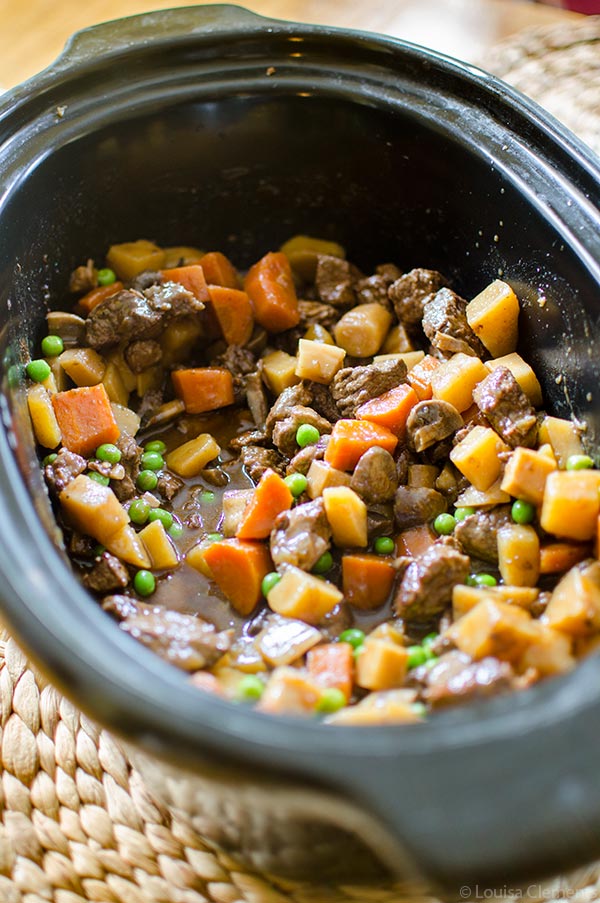 Slow cooker beef stew gets a little something special with the addition of espresso. | livinglou.com