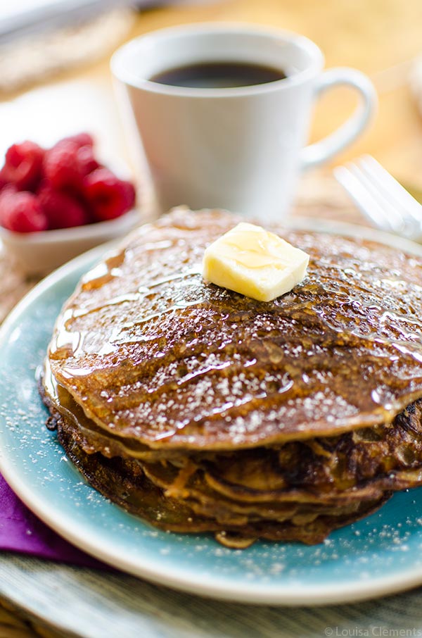 Take your buttermilk pancakes to the next level by adding coffee. | livinglou.com