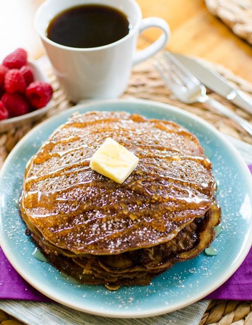 Take your buttermilk pancakes to the next level by adding coffee. | livinglou.com