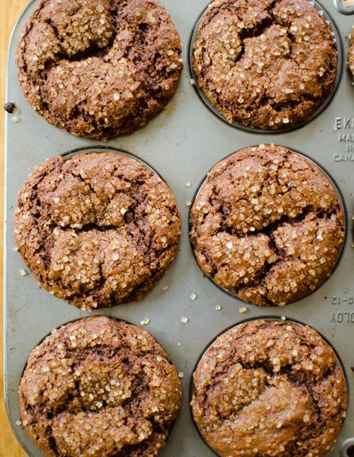 Holiday baking doesn't always have to be indulgent, try this recipe for whole wheat gingerbread muffins. | livinglou.com