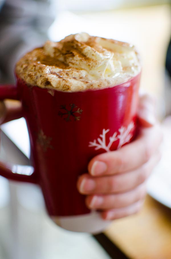 Make your own peppermint mocha at home for a delicious, festive treat perfect for spreading holiday cheer. | livinglou.com