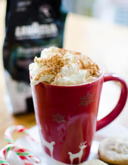 Make your own peppermint mocha at home for a delicious, festive treat perfect for spreading holiday cheer. | livinglou.com