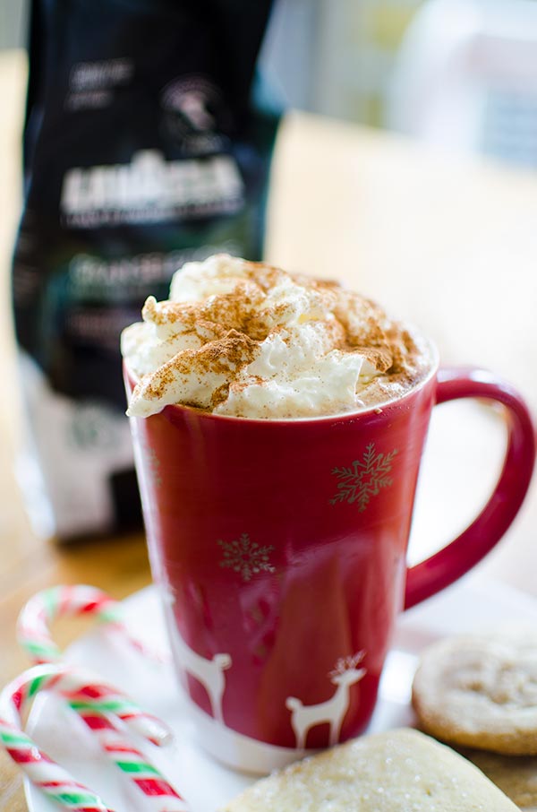 Make your own peppermint mocha at home for a delicious, festive treat perfect for spreading holiday cheer. | livinglou.com