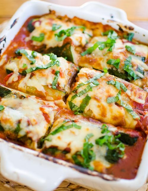 Make a healthier and gluten-free version of lasagne with this lightened up zucchini and eggplant lasagne. | livinglou.com