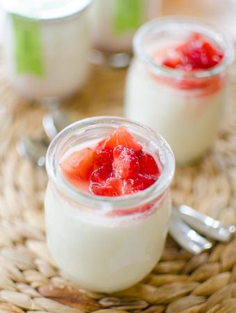 A simple recipe for the ultimate yogurt topping that takes just three ingredients, macerated strawberries. | livinglou.com