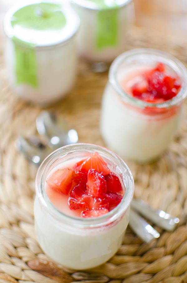 A simple recipe for the ultimate yogurt topping that takes just three ingredients, macerated strawberries. | livinglou.com