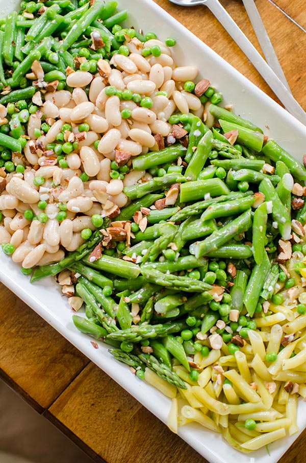 Three-bean garden salad with asparagus and coconut dressing from "Whole Bowls" | livinglou.com