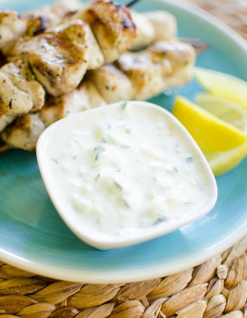 An authentic Greek recipe for tzatziki sauce with cucumber, garlic and yogurt. | livinglou.com
