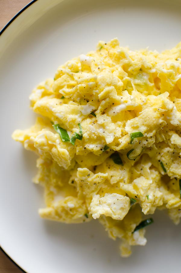 Elevate your breakfast with a restaurant worthy recipe for truffled scrambled eggs made with truffled Monterey Jack cheese. | LivingLou.com