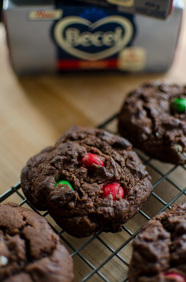 Chewy chocolate peppermint cookies are the perfect easy drop cookie for the holidays. | livinglou.com