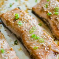Whip up this quick teriyaki salmon recipe for dinner with a simple, homemade teriyaki marinade. | livinglou.com
