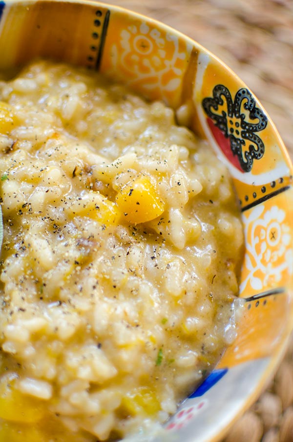 Celebrate the fall with a delicious and creamy butternut squash risotto. | livinglou.com