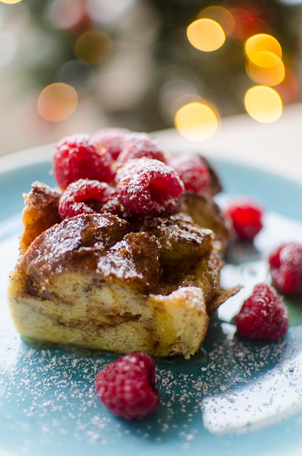 Simplify brunch this holiday season with this recipe for overnight eggnog French toast. | livinglou.com