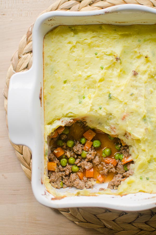 Lamb Shepherd's Pie in dish