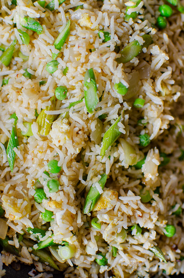 Close up of fried rice